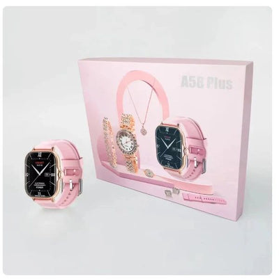 A58 Plus Smartwatch Gift Set – Luxury & Function in One Box